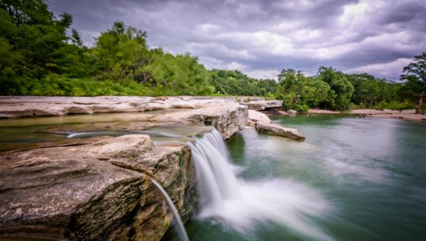 cascading waterfalls at McKinney Falls